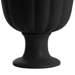 Ceramic Compote Olivia Vases Black (17Dx17cmH)
