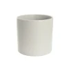 Ceramic Cylinder Dan Plant Pot Matte Light Grey (22x22cmH)