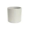 Ceramic Cylinder Dan Plant Pot Matte Light Grey (20x20cmH)