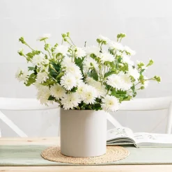 Ceramic Cylinder Dan Plant Pot Matte Light Grey (20x20cmH)