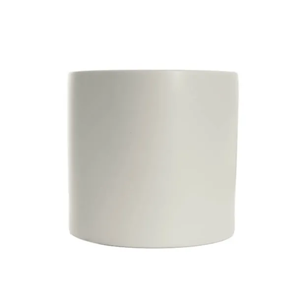 Ceramic Cylinder Dan Plant Pot Matte Light Grey (20x20cmH)