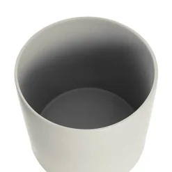 Ceramic Cylinder Dan Plant Pot Matte Light Grey (20x20cmH)