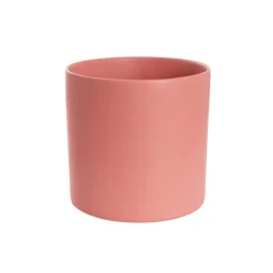 Ceramic Cylinder Dan Plant Pot Matte Soft Pink (22x22cmH)