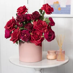 Ceramic Cylinder Dan Plant Pot Matte Soft Pink (22x22cmH)