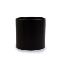 Ceramic Cylinder Dan Plant Pot Matte Black (18x18cmH)