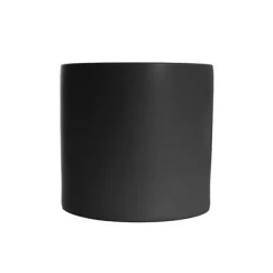 Ceramic Cylinder Dan Plant Pot Matte Black (22x22cmH)