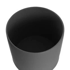 Ceramic Cylinder Dan Plant Pot Matte Black (22x22cmH)
