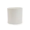 Ceramic Cylinder Dan Plant Pot Matte White (18x18cmH)
