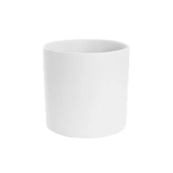 Ceramic Cylinder Dan Plant Pot Matte White (20x20cmH)