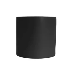 Ceramic Cylinder Dan Plant Pot Matte Black (20x20cmH)