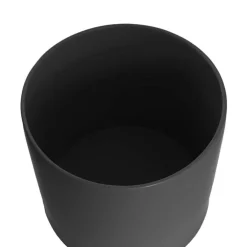 Ceramic Cylinder Dan Plant Pot Matte Black (20x20cmH)