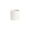 Ceramic Cylinder Pot Mini Satin Matte White (8x7cmH)