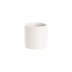 Ceramic Cylinder Pot Mini Satin Matte White (8x7cmH)
