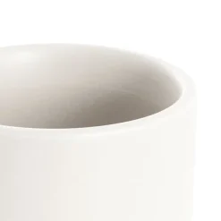 Ceramic Cylinder Pot Mini Satin Matte White (8x7cmH)