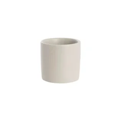 Ceramic Cylinder Pot Mini Satin Matte Light Grey (8x7cmH)