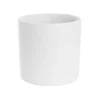 Ceramic Cylinder Pot Satin Matte White (30x30cmH)