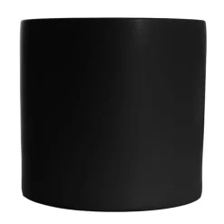 Ceramic Cylinder Pot Satin Matte Black (30x30cmH)