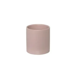 Ceramic Cylinder Pot Satin Matte Soft Pink (10.5x10.5cmH)