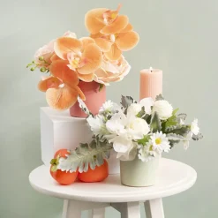 Ceramic Cylinder Pot Satin Matte Pink Coral (8x8cmH)