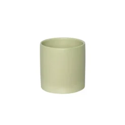 Ceramic Cylinder Pot Satin Matte Sage (12x12.5cmH)