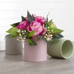 Ceramic Cylinder Pot Satin Matte Sage (12x12.5cmH)