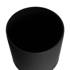 Ceramic Cylinder Pot Satin Matte Black (25Dx24cmH)