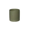 Ceramic Cylinder Pot Satin Matte Moss (12x12.5cmH)