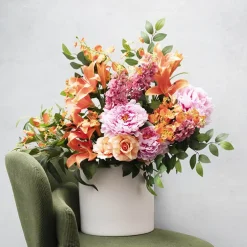 Ceramic Cylinder Pot Satin Matte White (29x28cmH)