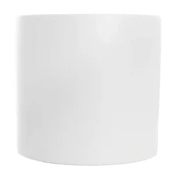 Ceramic Cylinder Pot Satin Matte White (25Dx24cmH)