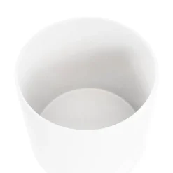 Ceramic Cylinder Pot Satin Matte White (25Dx24cmH)