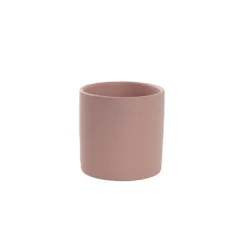 Ceramic Cylinder Pot Satin Matte Blush Pink (8x8cmH)