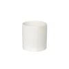 Ceramic Cylinder Pot Satin Matte White (12x12.5cmH)