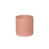 Ceramic Cylinder Pot Satin Matte Coral (12x12.5cmH)