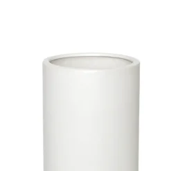 Ceramic Cylinder Pot Satin Matte White (13x28cmH)