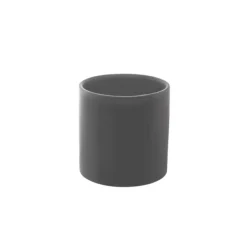 Ceramic Cylinder Pot Satin Matte Charcoal (12x12.5cmH)