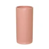 Ceramic Cylinder Pot Satin Matte Coral (13x28cmH)