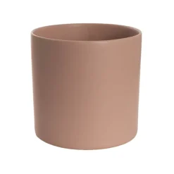 Ceramic Cylinder Pot Satin Matte Nude (30x30cmH)