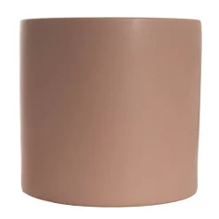 Ceramic Cylinder Pot Satin Matte Nude (30x30cmH)