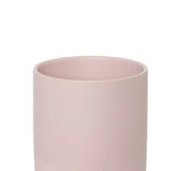 Ceramic Cylinder Pot Satin Matte Soft Pink (14x14cmH)