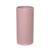 Ceramic Cylinder Pot Satin Matte Soft Pink (13x28cmH)