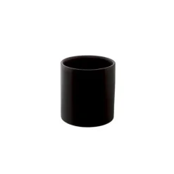 Ceramic Cylinder Pot Satin Matte Black (10.5x10.5cmH)