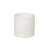 Ceramic Cylinder Pot Satin Matte White (14x14cmH)
