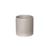 Ceramic Cylinder Pot Satin Matte Light Grey (12x12.5cmH)
