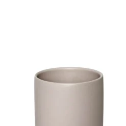 Ceramic Cylinder Pot Satin Matte Light Grey (12x12.5cmH)