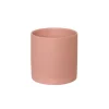 Ceramic Cylinder Pot Satin Matte Coral(14x14cmH)