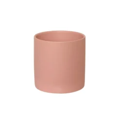 Ceramic Cylinder Pot Satin Matte Coral(14x14cmH)