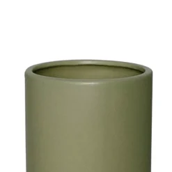 Ceramic Cylinder Pot Satin Matte Moss (13x28cmH)