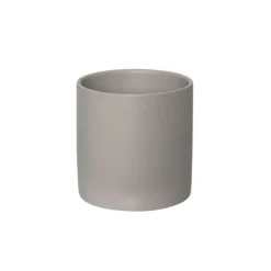 Ceramic Cylinder Pot Satin Matte Light Grey (14x14cmH)