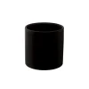 Ceramic Cylinder Pot Satin Matte Black (14x14cmH)