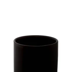 Ceramic Cylinder Pot Satin Matte Black (14x14cmH)